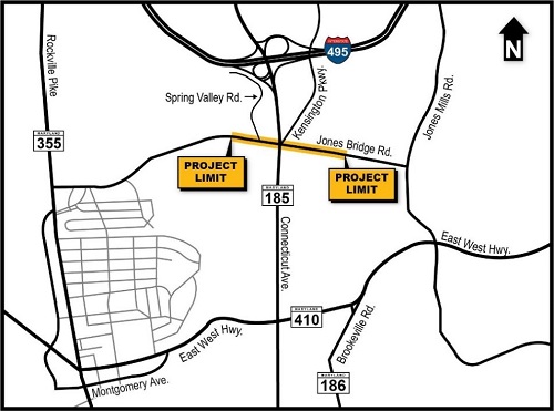 MD 185 detour map