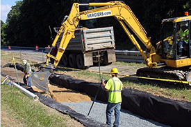 Bio-swale Construction along MD 119 in Montgomery County