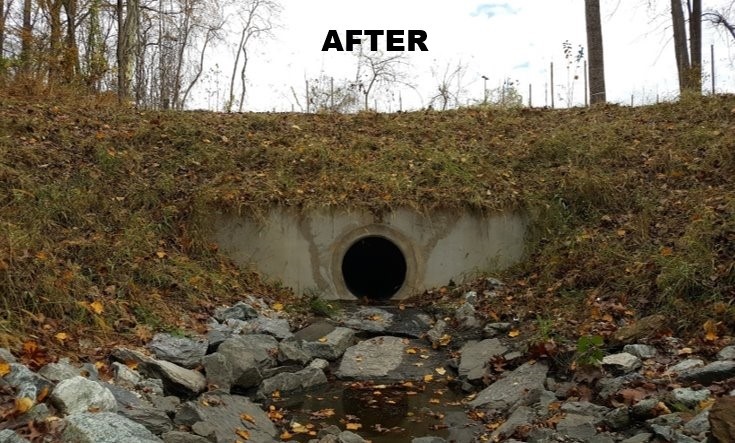 After - SHA Outfall Stabilization BMP project in Montgomery County, MD