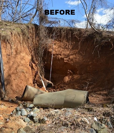 Before - SHA Outfall Stabilization BMP project in Montgomery County, MD