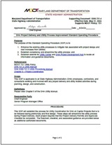 Project Delivery and Utility Process Improvement Standard Operating Procedures SOP