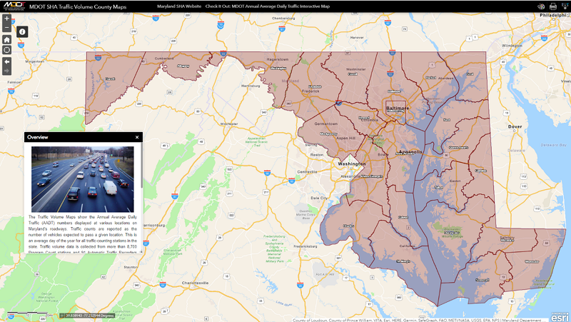 Traffic Volume County Map