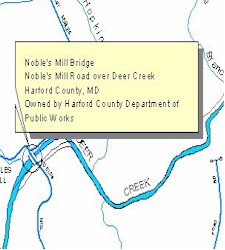 Location map of Noble’s Mill Bridge