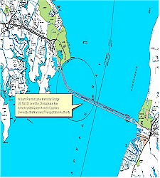Location map of William Preston Lane Jr. Memorial Bridge